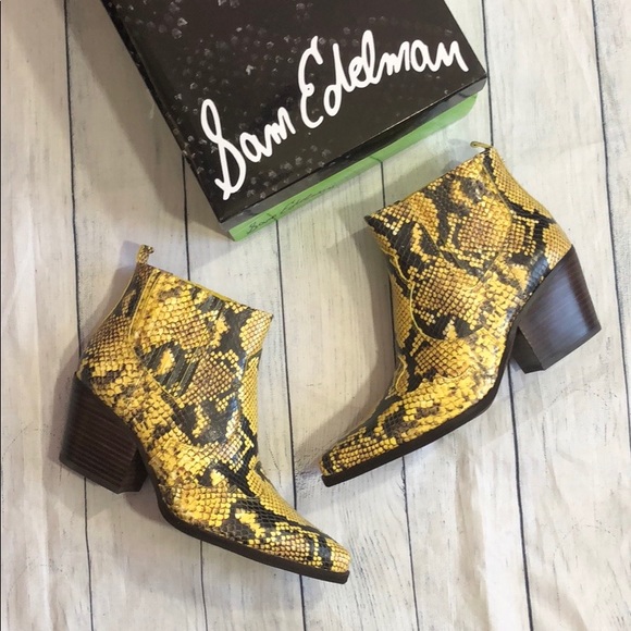 Sam Edelman Shoes - Sam Edelman Winona Snakeskin Leather Ankle Boots